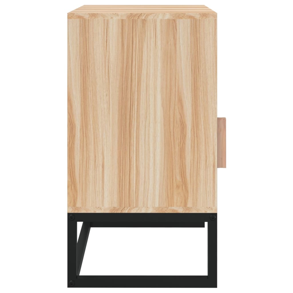 Nachtkastjes 2 St 40X30X55,5 Cm Bewerkt Hout En Ijzer