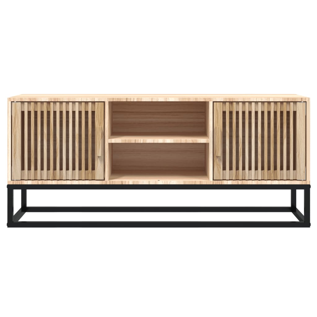 Tv-Meubel 105X30X45 Cm Bewerkt Hout En Ijzer