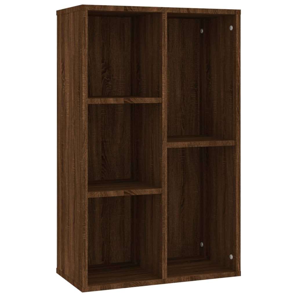 Boekenkast/Dressoir 50X25X80 Cm Bewerkt Hout Bruineikenkleurig