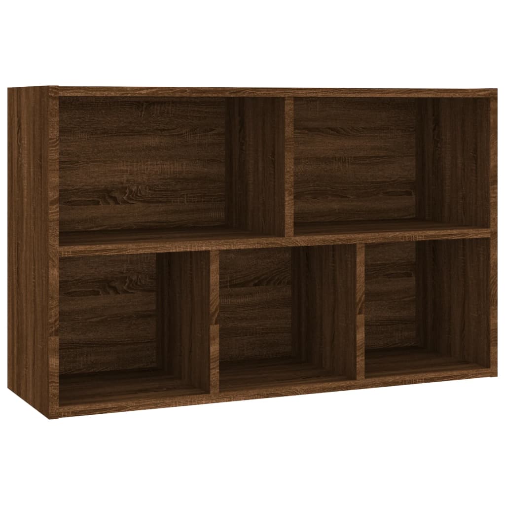 Boekenkast/Dressoir 50X25X80 Cm Bewerkt Hout Bruineikenkleurig