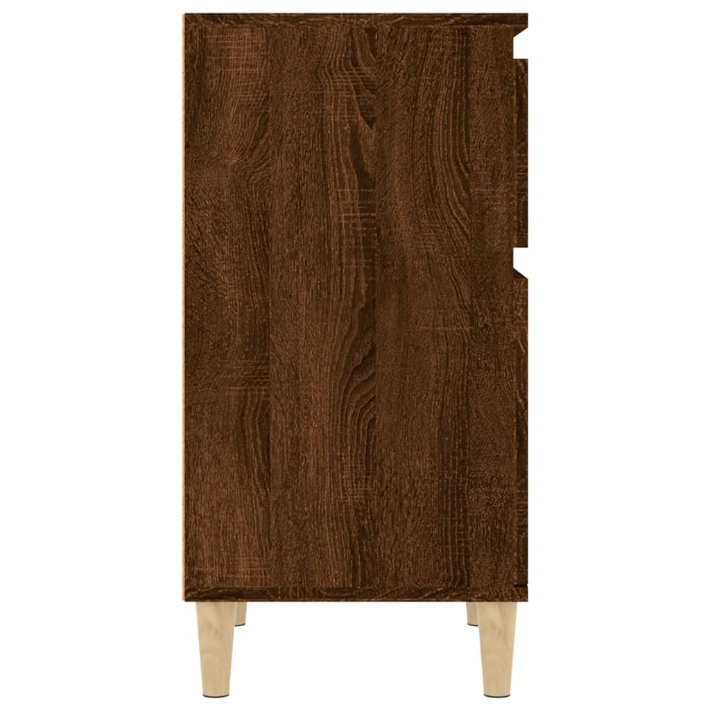 Nachtkastjes 2 St 40X35X70 Cm Bewerkt Hout Bruineikenkleurig