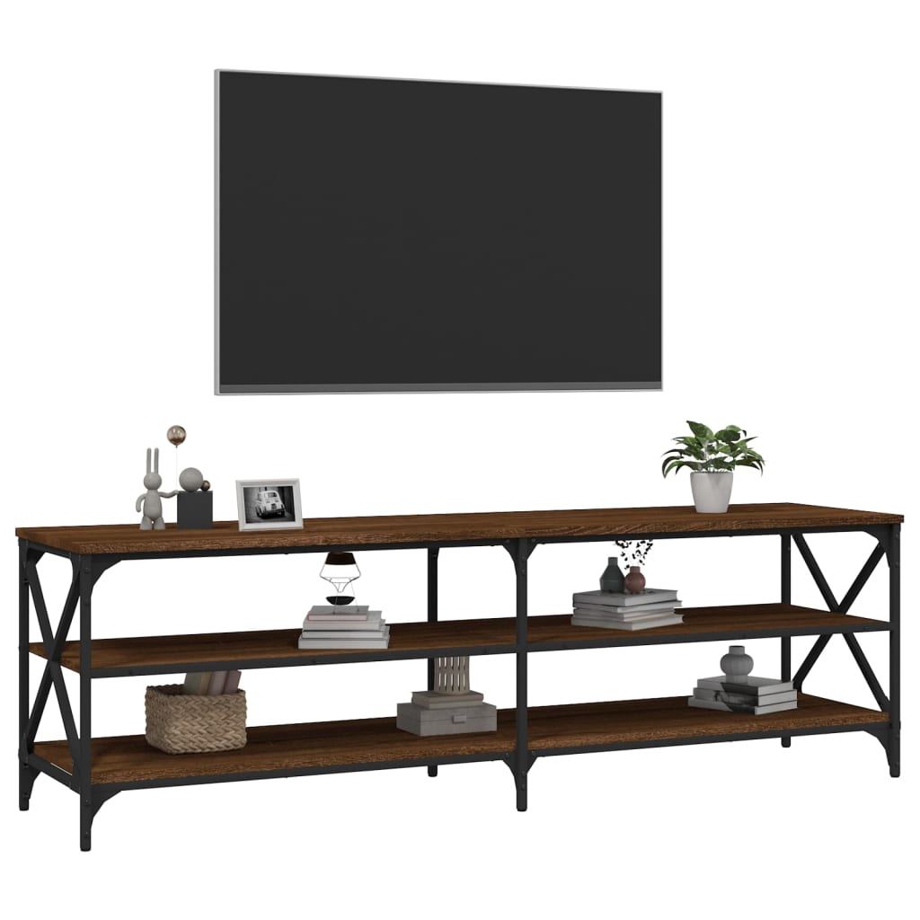 Tv-Meubel 160X40X50 Cm Bewerkt Hout Bruineikenkleurig