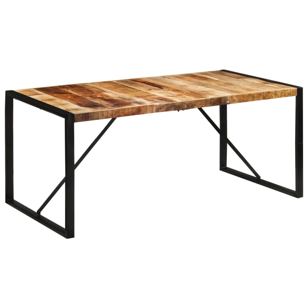 Eettafel 175x90x76 cm massief ruw mangohout