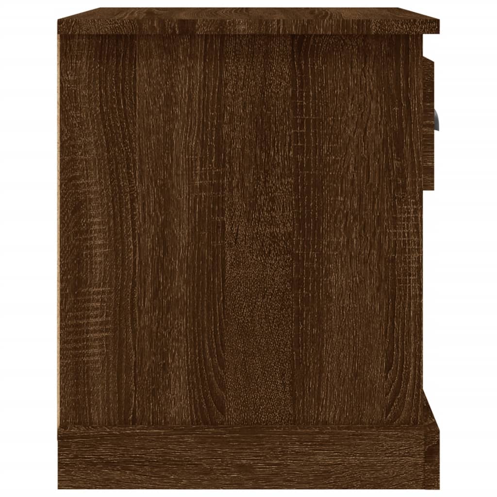 Nachtkastjes 2 St 39X39X47,5 Cm Bewerkt Hout Bruineikenkleurig