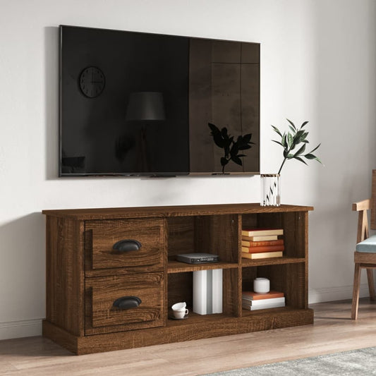 Tv-Meubel 102X35,5X47,5 Cm Bewerkt Hout Bruineikenkleurig