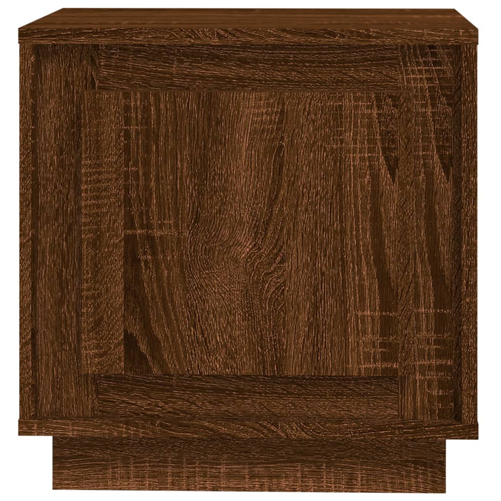 Nachtkastje 44X35X45 Cm Bewerkt Hout Bruineikenkleurig