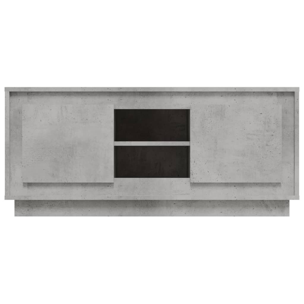 Tv-Meubel 102X35X45 Cm Bewerkt Hout Betongrijs