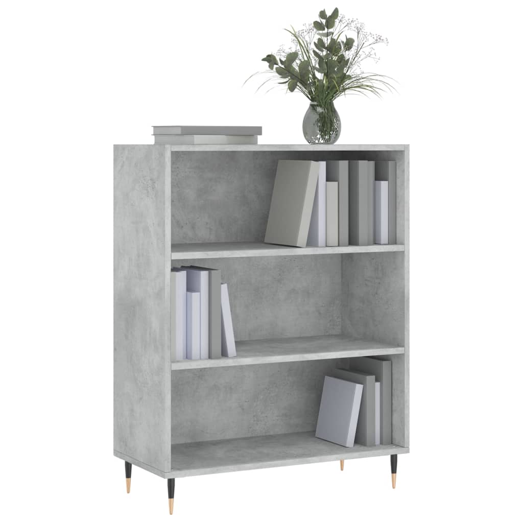 Boekenkast 69,5X32,5X90 Cm Bewerkt Hout Betongrijs 1