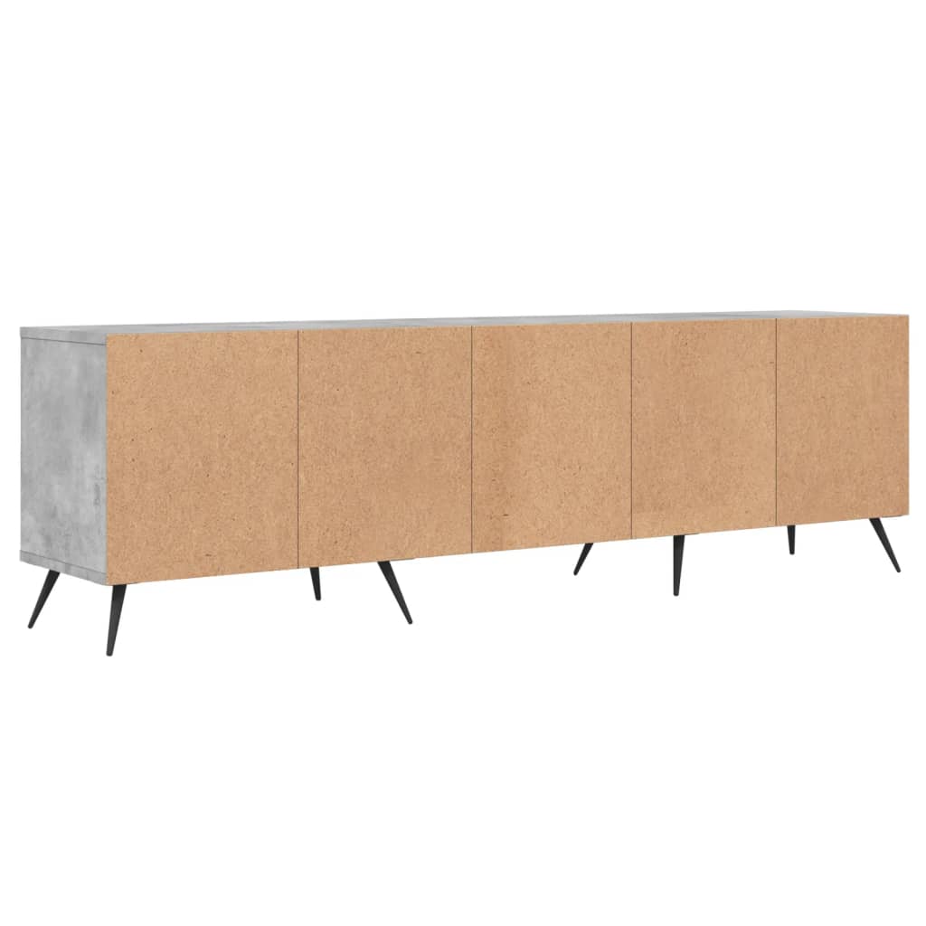 Tv-Meubel 150X30X44,5 Cm Bewerkt Hout Betongrijs