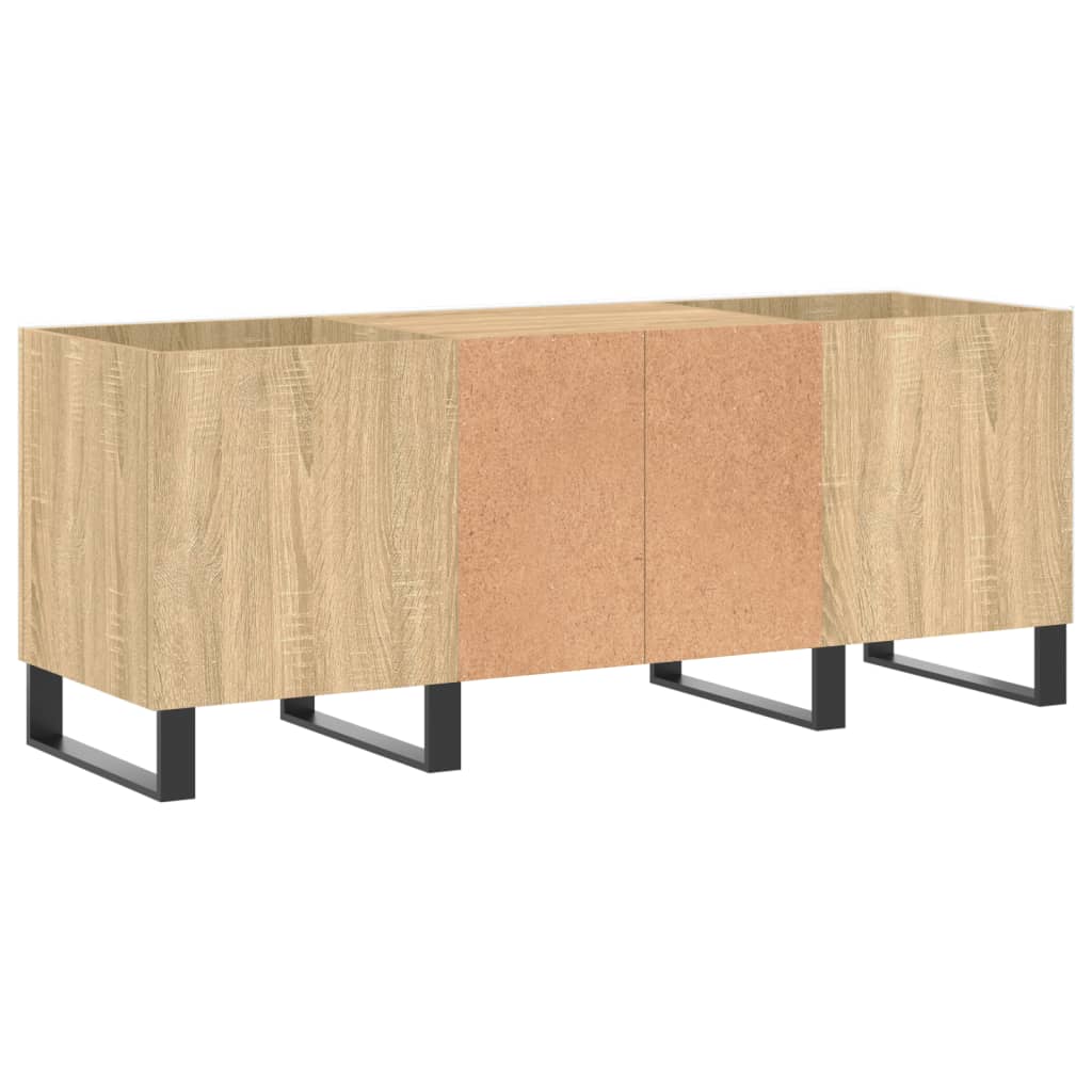 Platenkast 121x38x48 cm bewerkt hout sonoma eikenkleurig