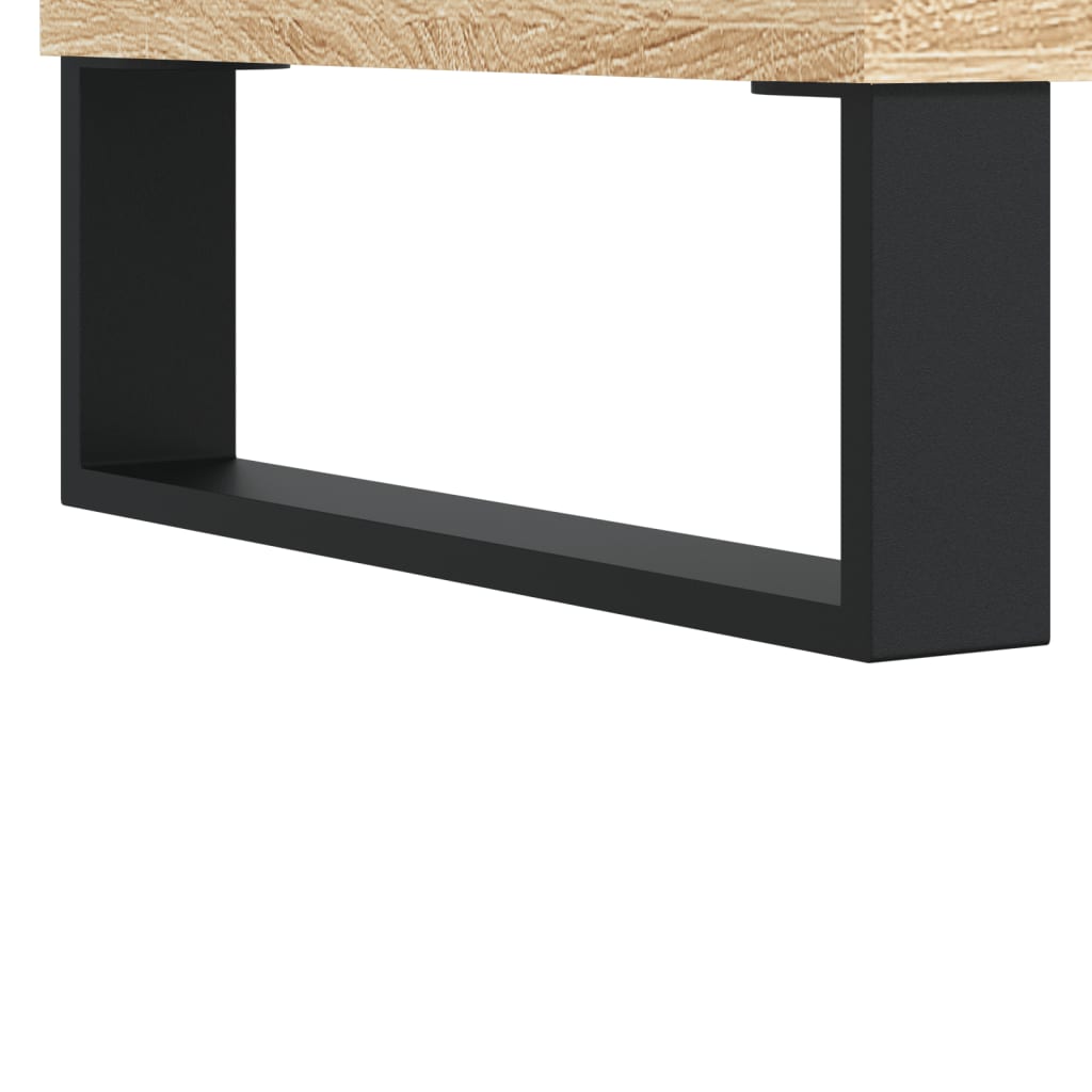 Platenkast 121x38x48 cm bewerkt hout sonoma eikenkleurig