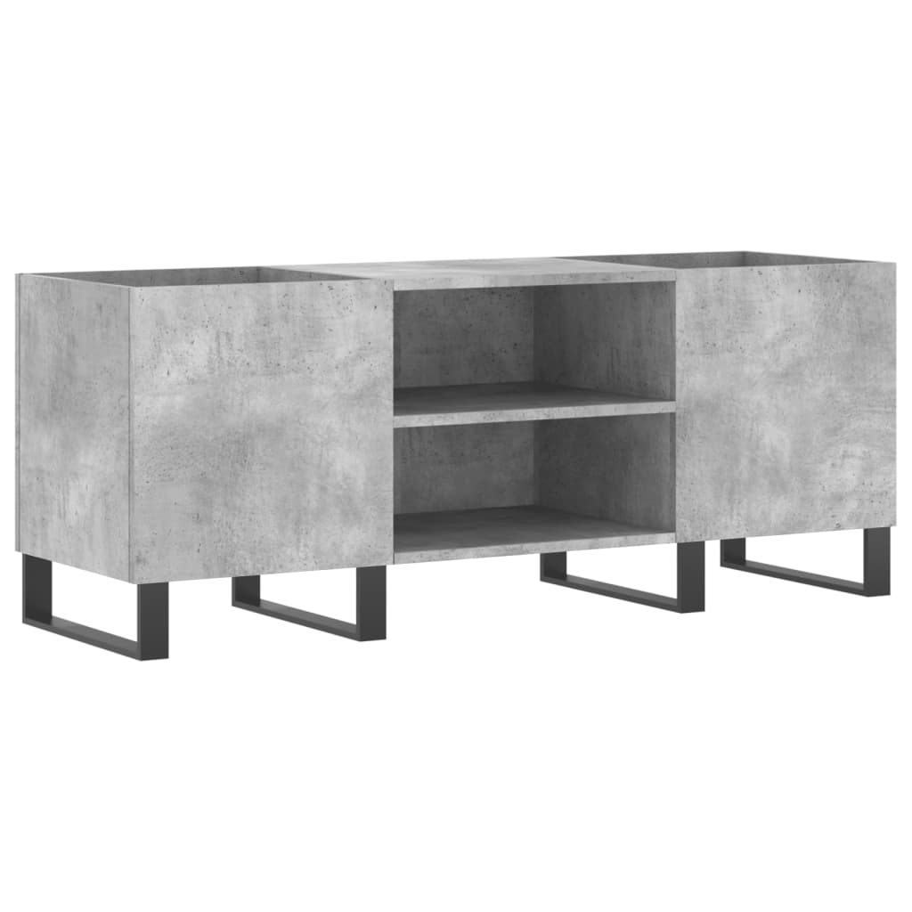 Platenkast 121X38X48 Cm Bewerkt Hout Betongrijs