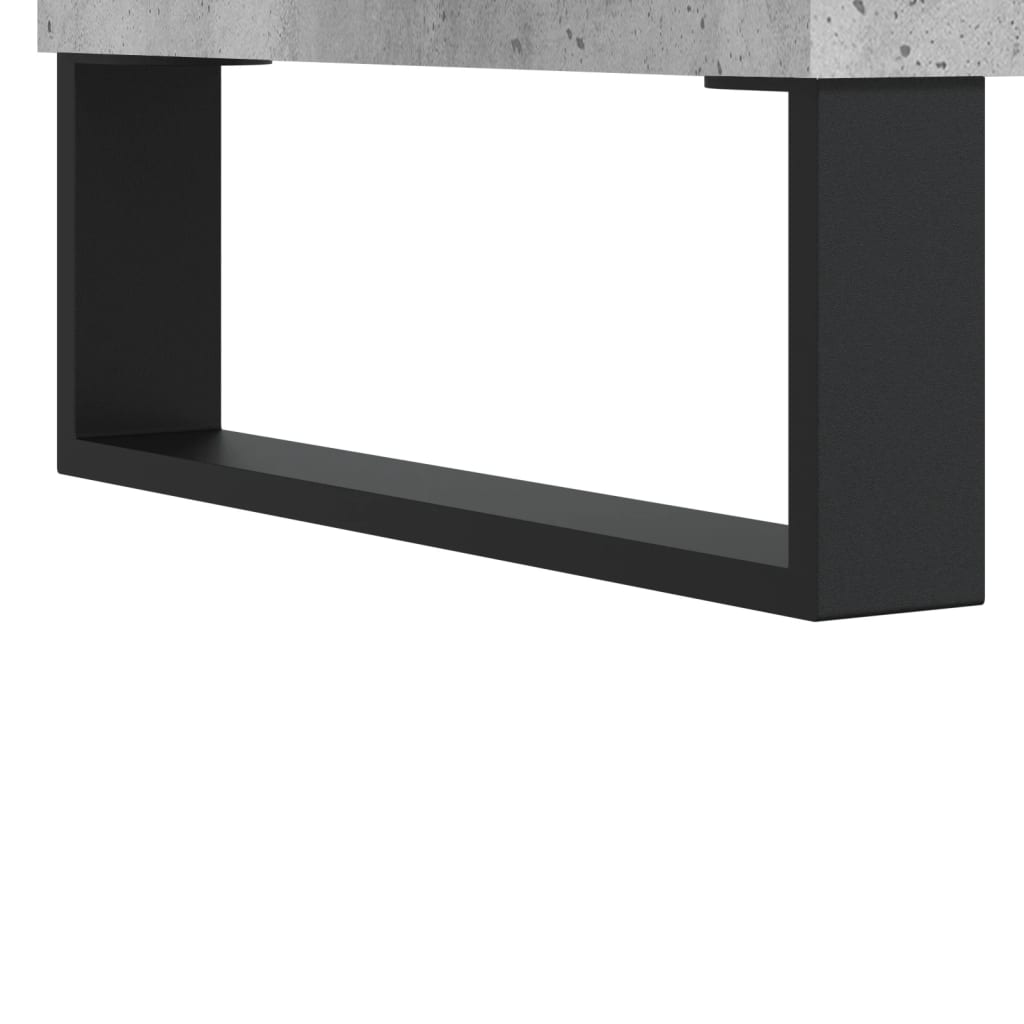 Platenkast 121X38X48 Cm Bewerkt Hout Betongrijs