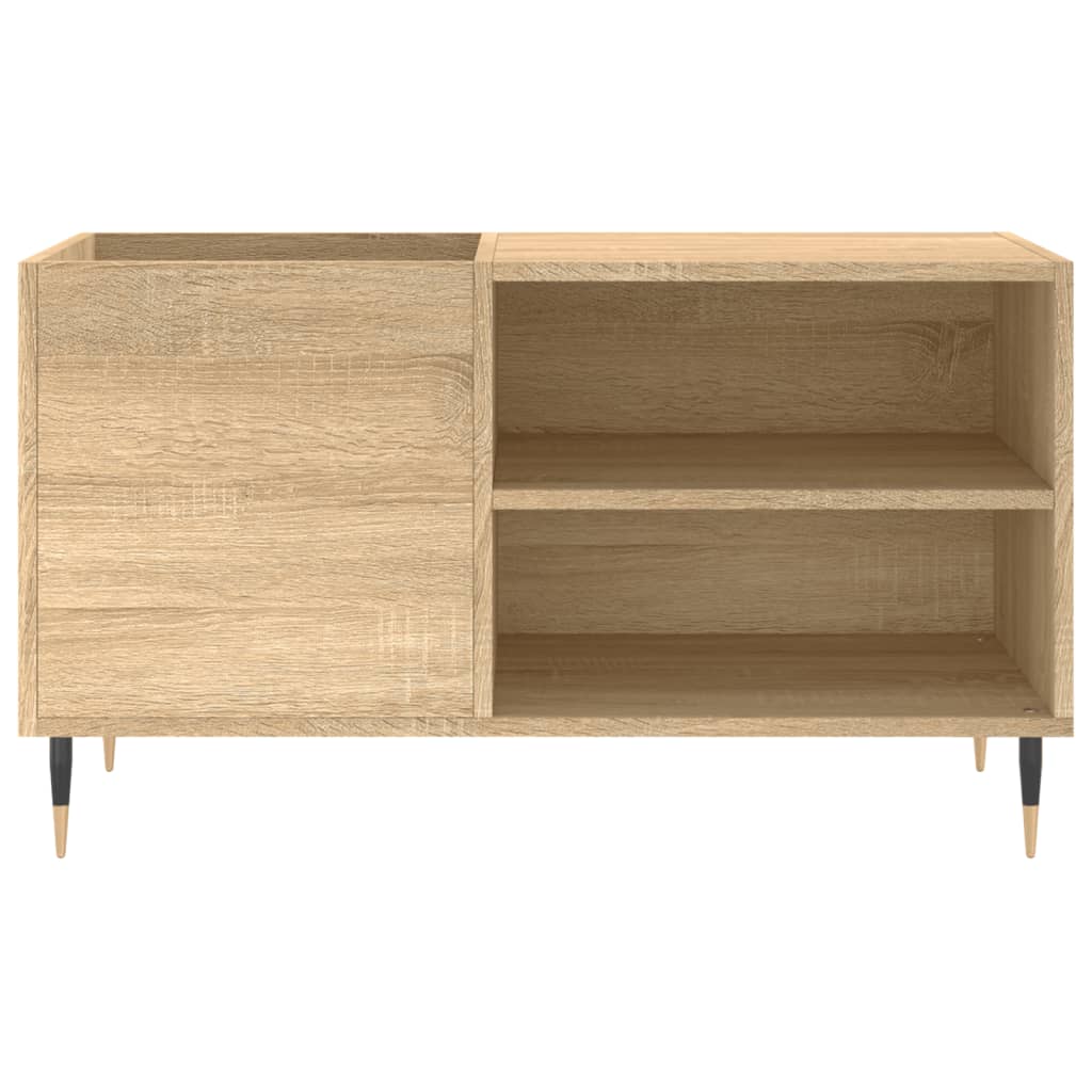 Platenkast 85x38x48 cm bewerkt hout sonoma eikenkleurig