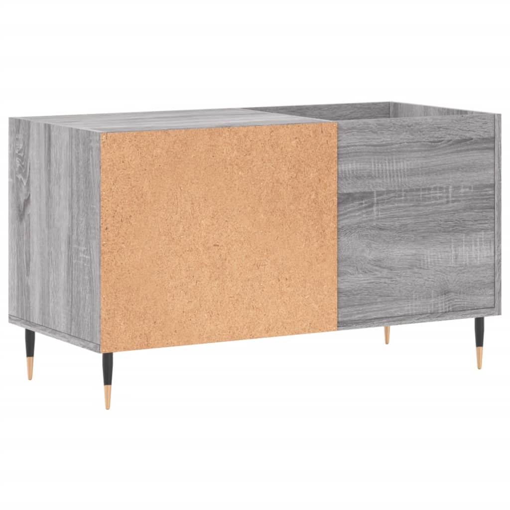 Platenkast 85x38x48 cm bewerkt hout grijs sonoma eikenkleurig