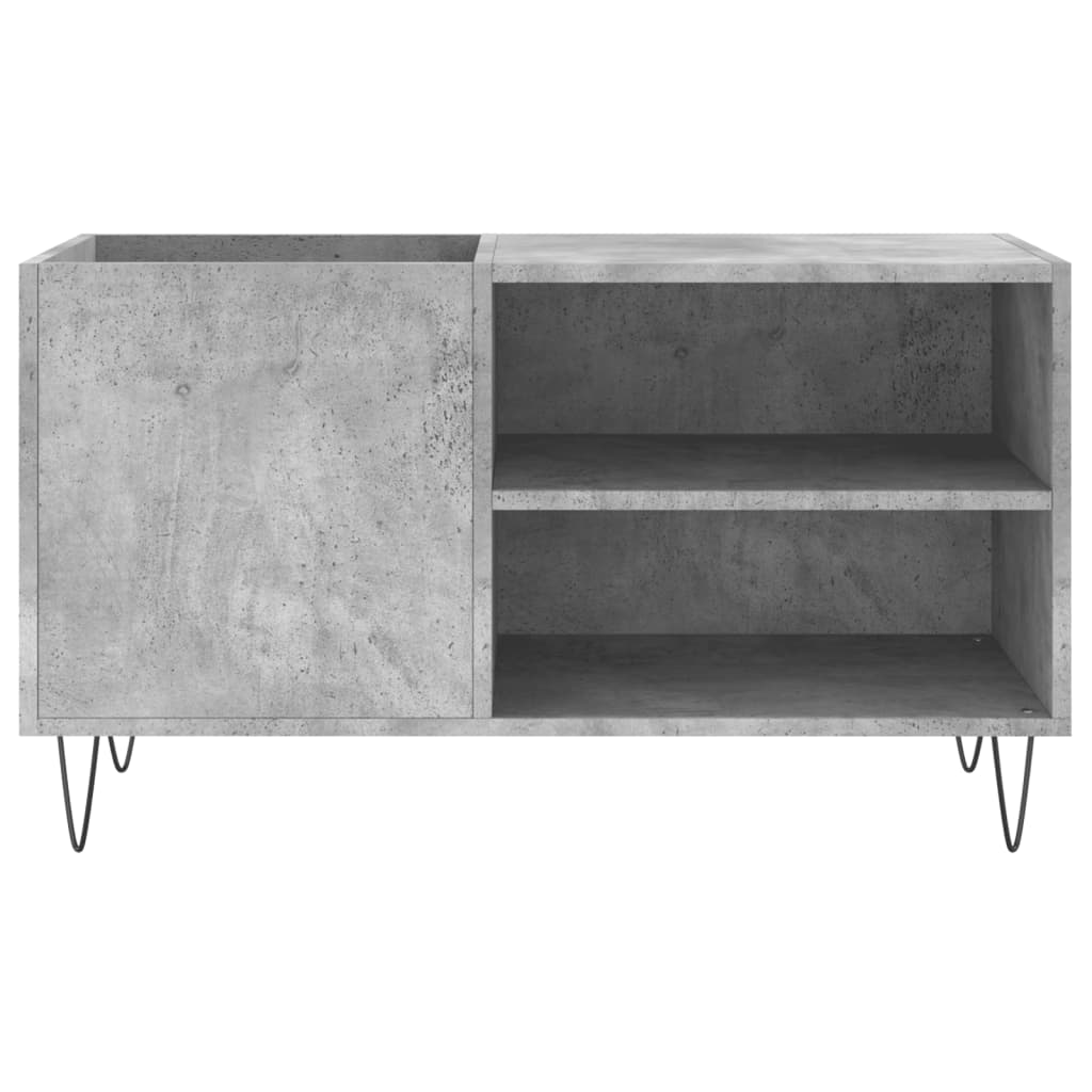 Platenkast 85X38X48 Cm Bewerkt Hout Betongrijs