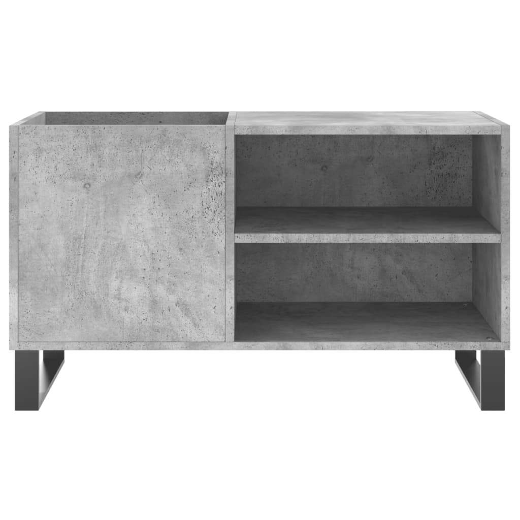 Platenkast 85X38X48 Cm Bewerkt Hout Betongrijs