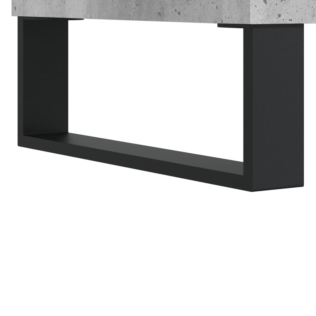 Platenkast 85X38X48 Cm Bewerkt Hout Betongrijs