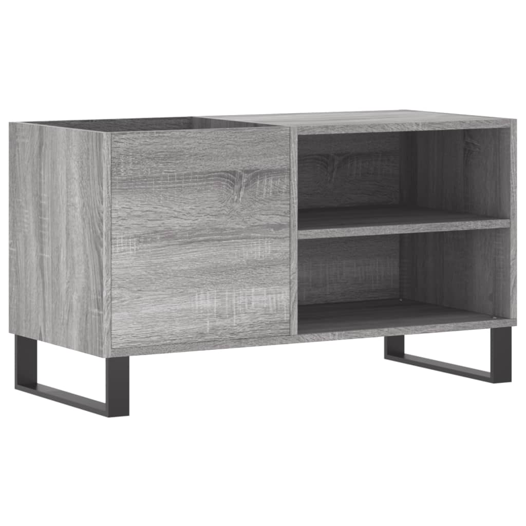 Platenkast 85x38x48 cm bewerkt hout grijs sonoma eikenkleurig