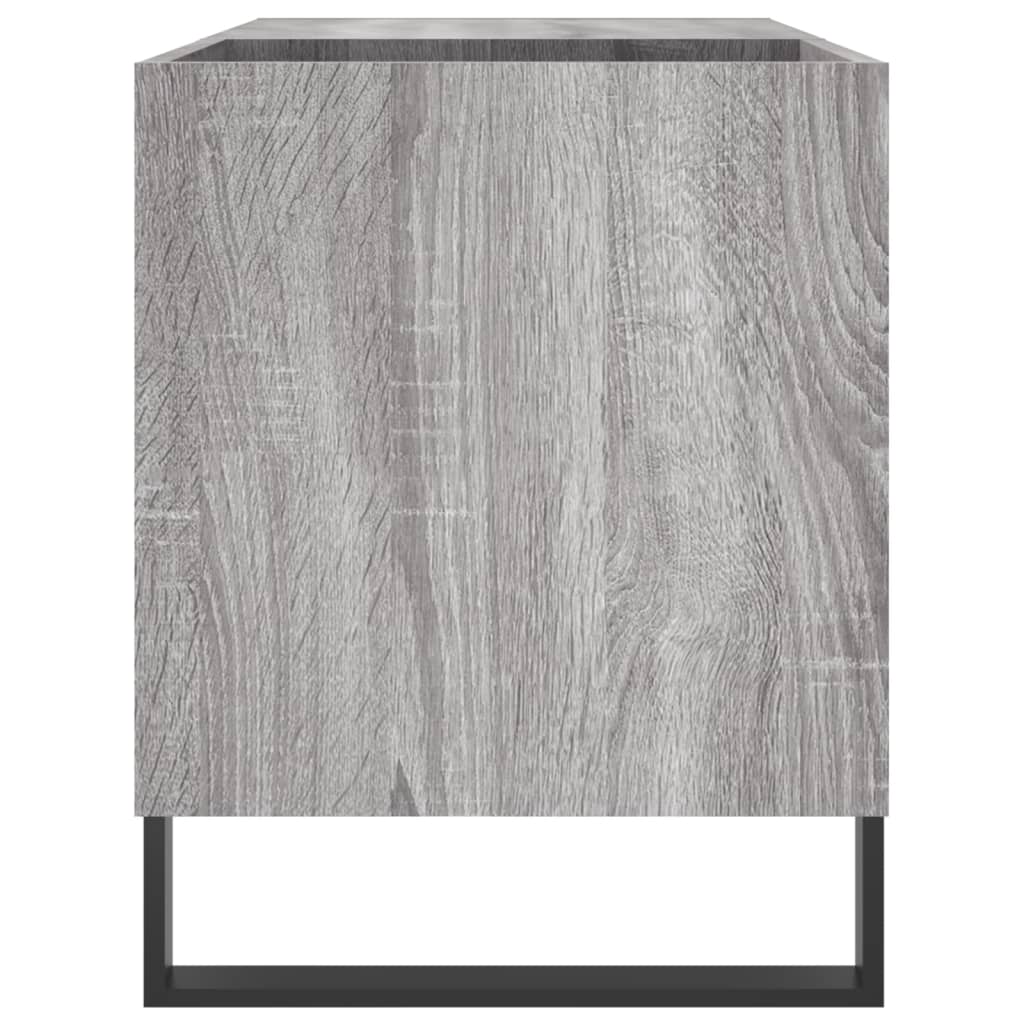 Platenkast 85x38x48 cm bewerkt hout grijs sonoma eikenkleurig