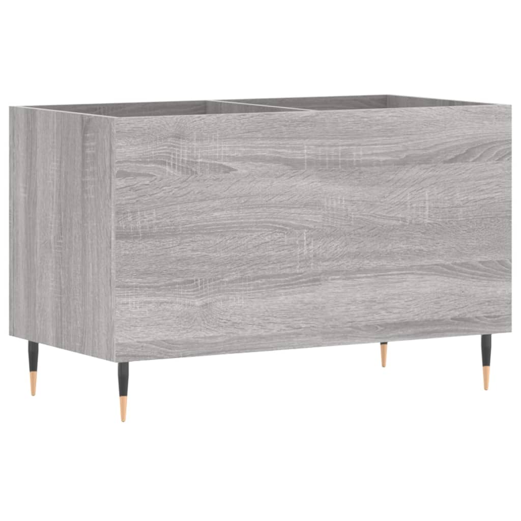 Platenkast 74,5x38x48 cm bewerkt hout grijs sonoma eikenkleurig