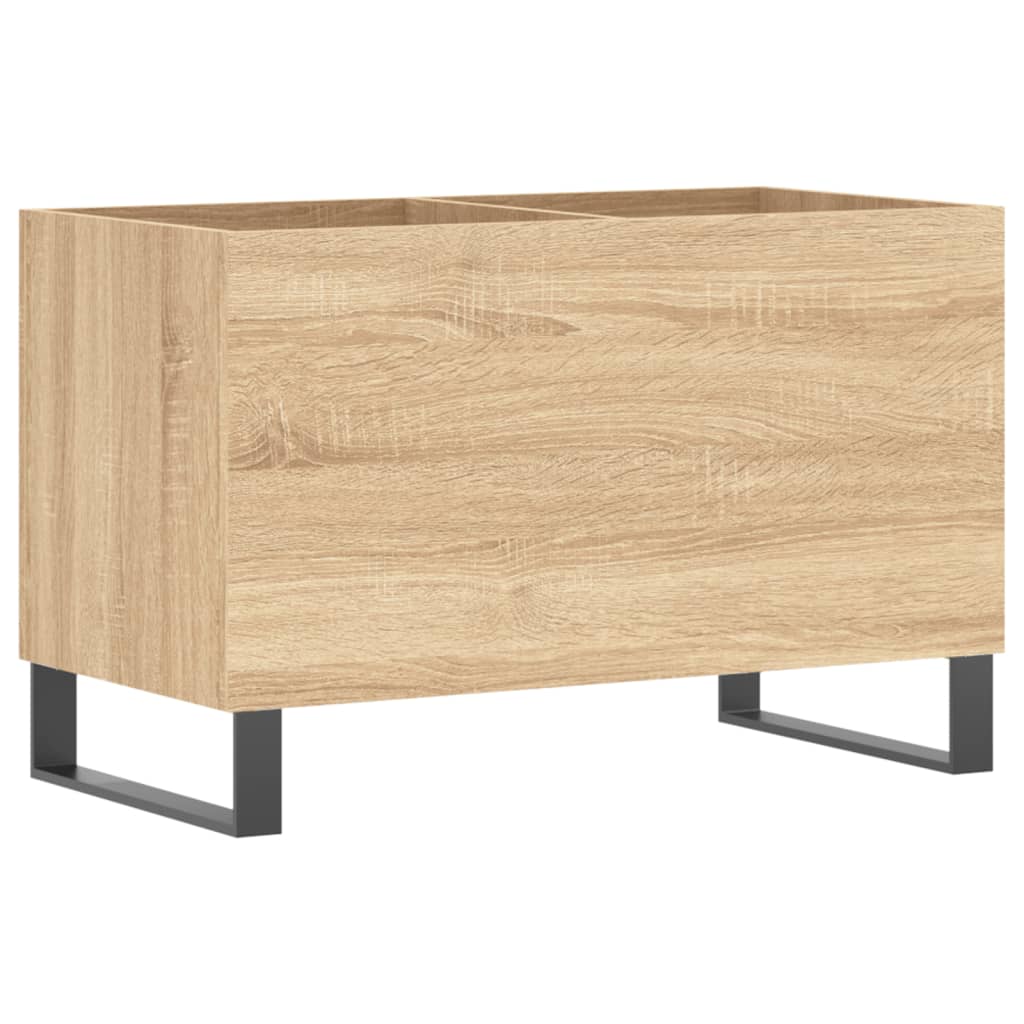 Platenkast 74,5x38x48 cm bewerkt hout sonoma eikenkleurig