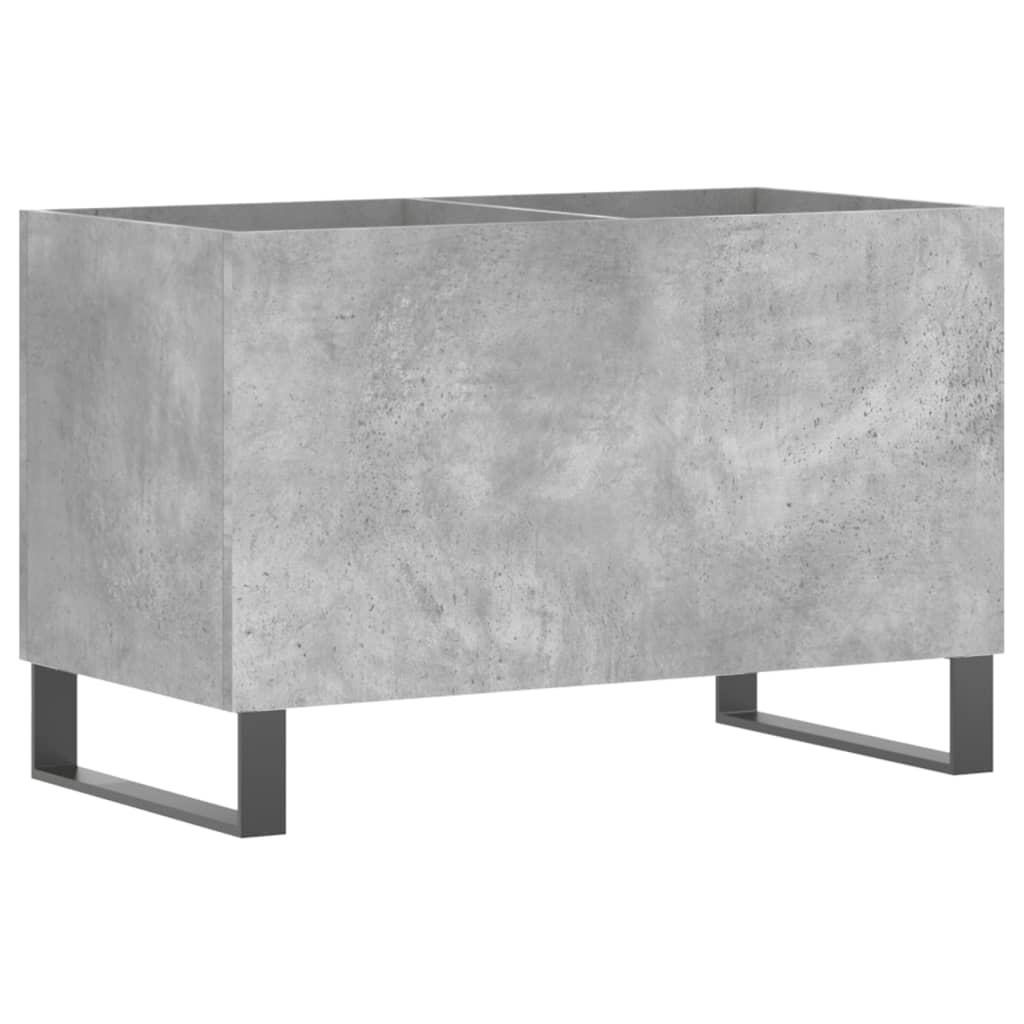 Platenkast 74,5X38X48 Cm Bewerkt Hout Betongrijs