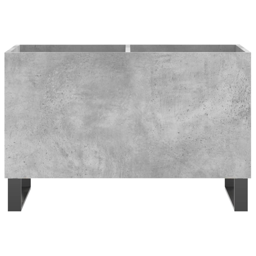 Platenkast 74,5X38X48 Cm Bewerkt Hout Betongrijs