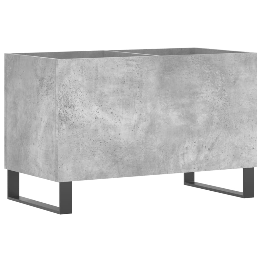 Platenkast 74,5X38X48 Cm Bewerkt Hout Betongrijs