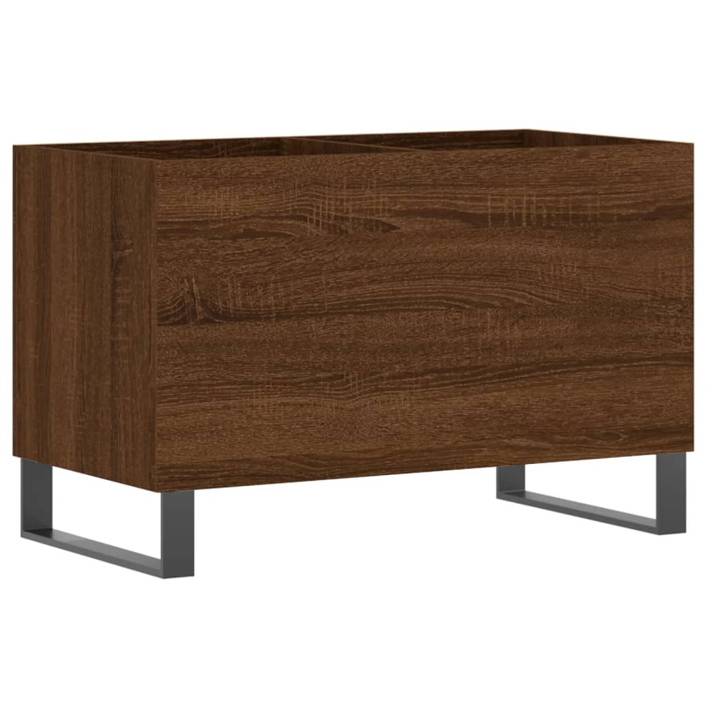 Platenkast 74,5x38x48 cm bewerkt hout bruin eikenkleur