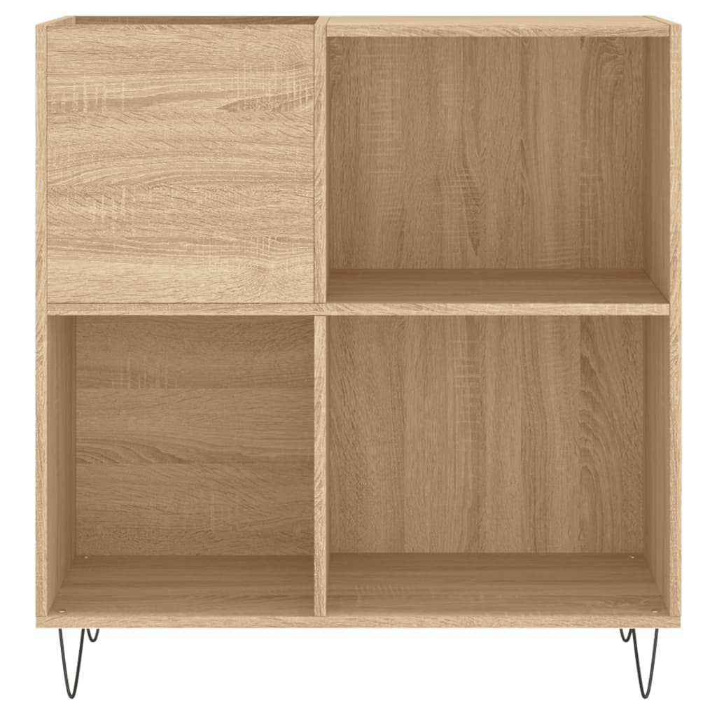 Platenkast 84,5x38x89 cm bewerkt hout sonoma eikenkleurig