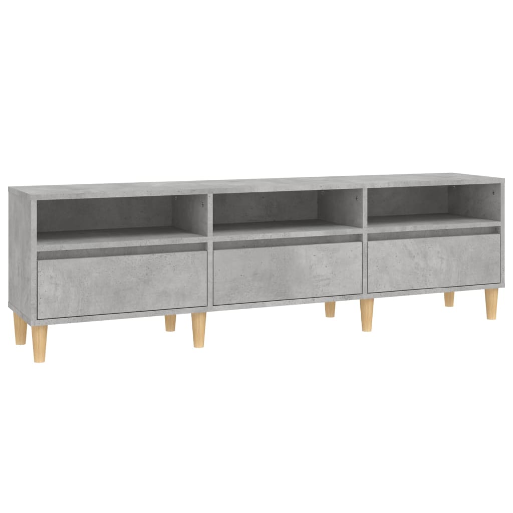 Tv-Meubel 150X30X44,5 Cm Bewerkt Hout Betongrijs