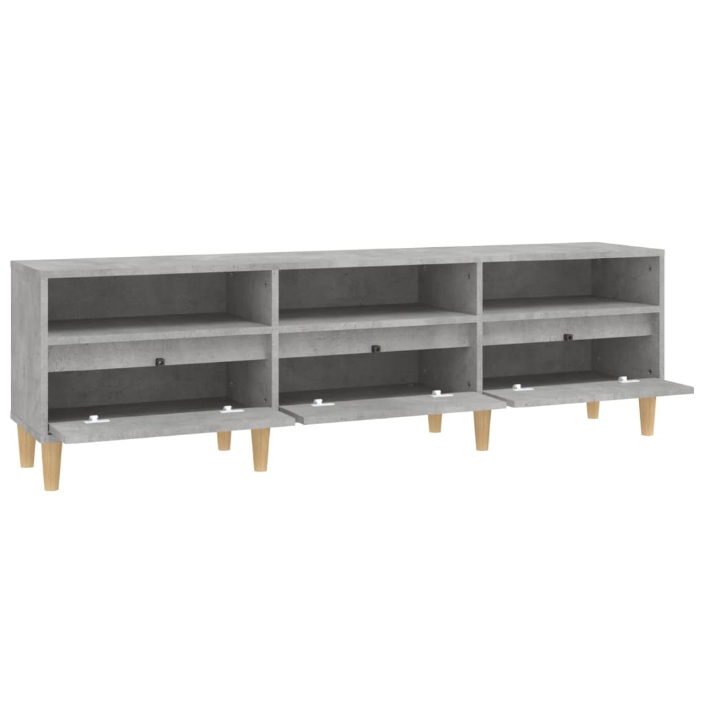 Tv-Meubel 150X30X44,5 Cm Bewerkt Hout Betongrijs