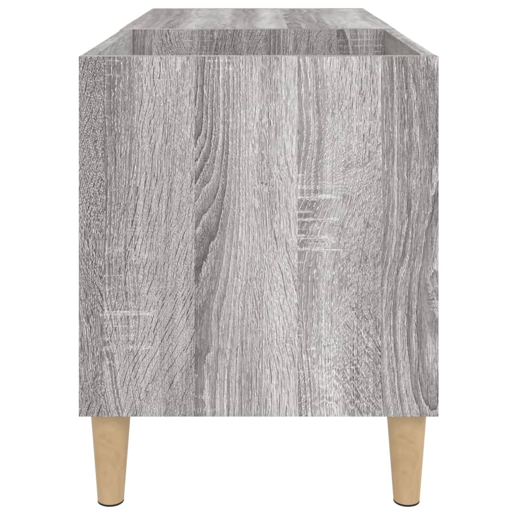 Platenkast 84,5x38x48 cm bewerkt hout grijs sonoma eikenkleurig