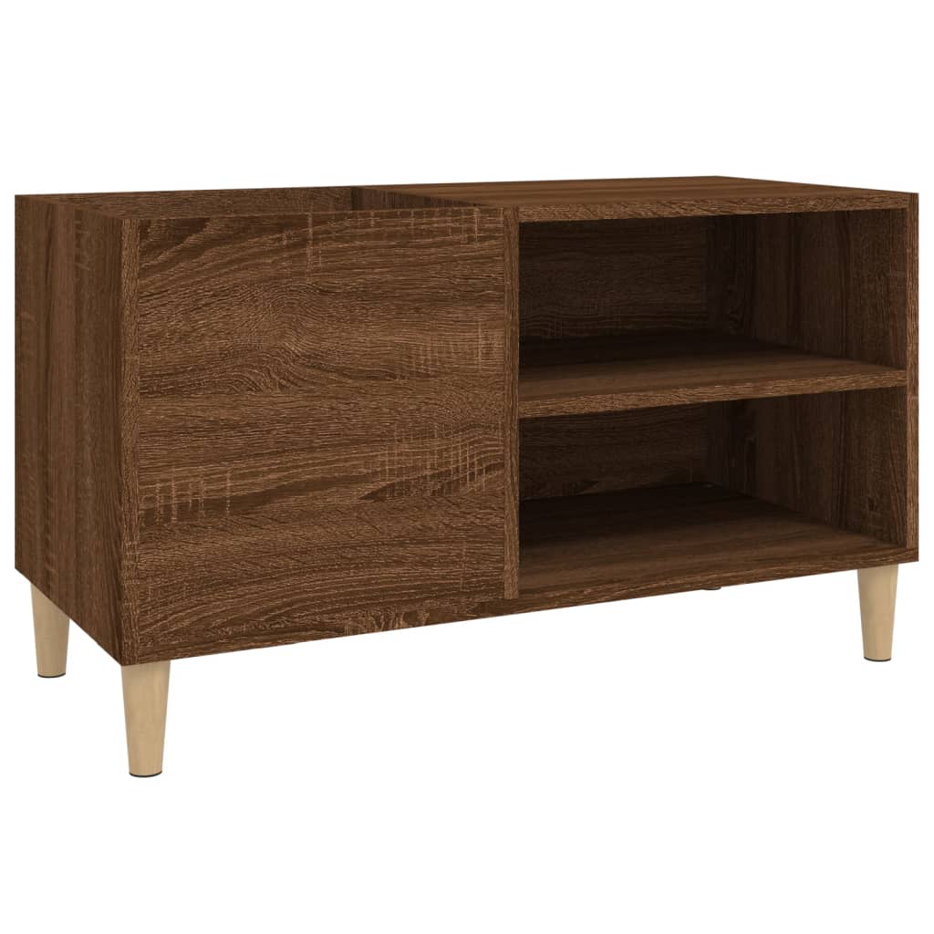 Platenkast 84,5x38x48 cm bewerkt hout bruin eikenkleur