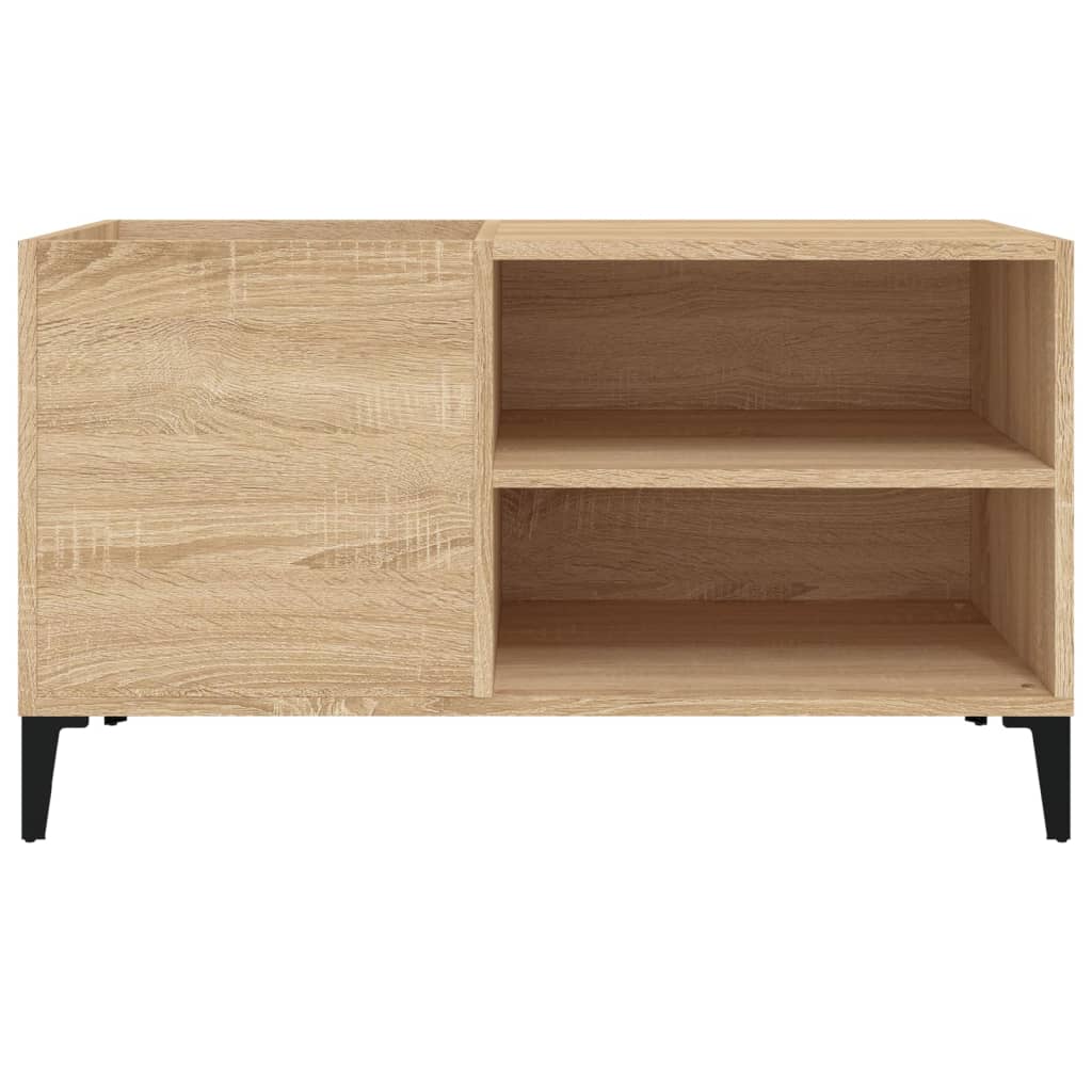 Platenkast 84,5x38x48 cm bewerkt hout sonoma eikenkleurig