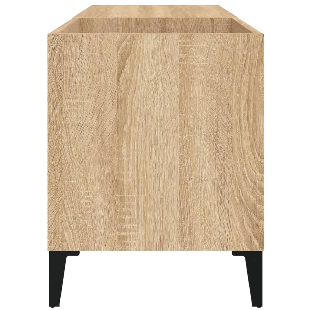 Platenkast 84,5x38x48 cm bewerkt hout sonoma eikenkleurig