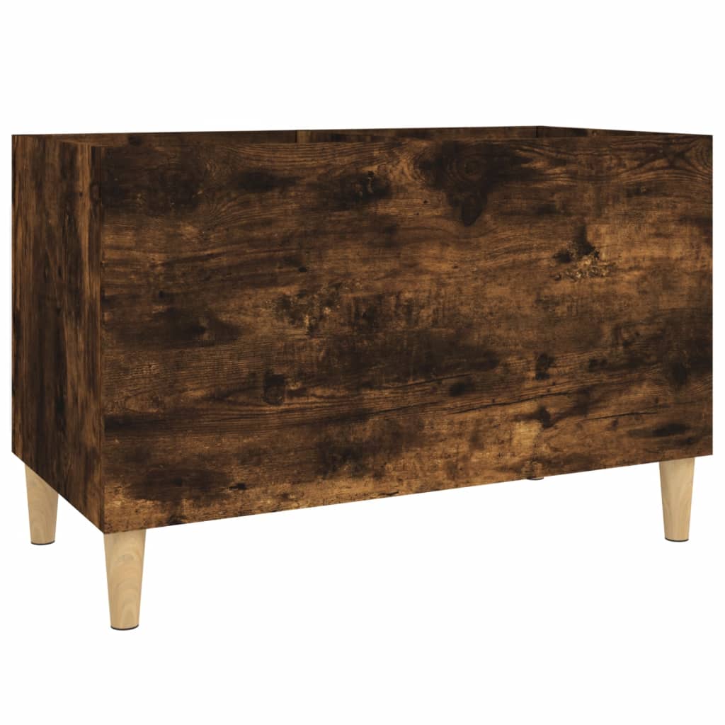 Platenkast 74,5x38x48 cm bewerkt hout gerookt eikenkleurig