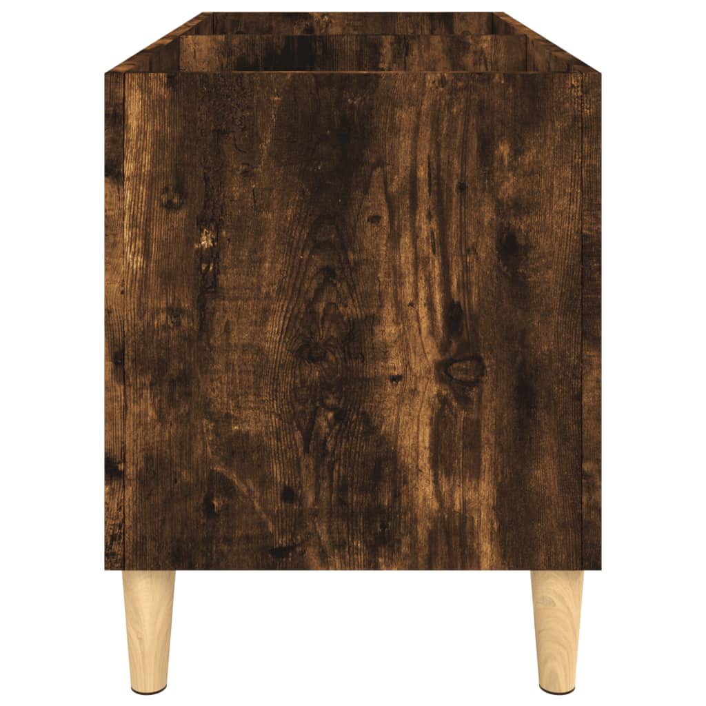 Platenkast 74,5x38x48 cm bewerkt hout gerookt eikenkleurig