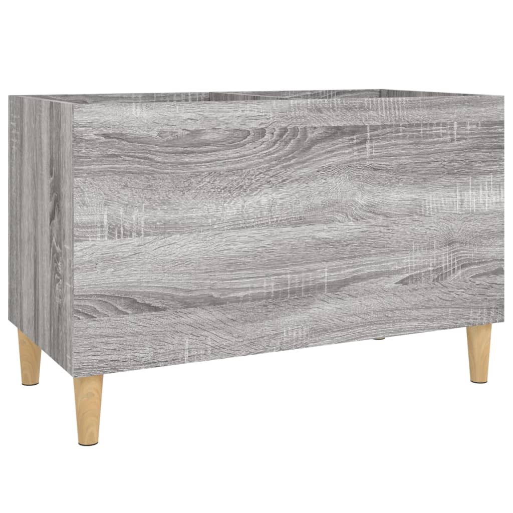 Platenkast 74,5x38x48 cm bewerkt hout grijs sonoma eikenkleurig