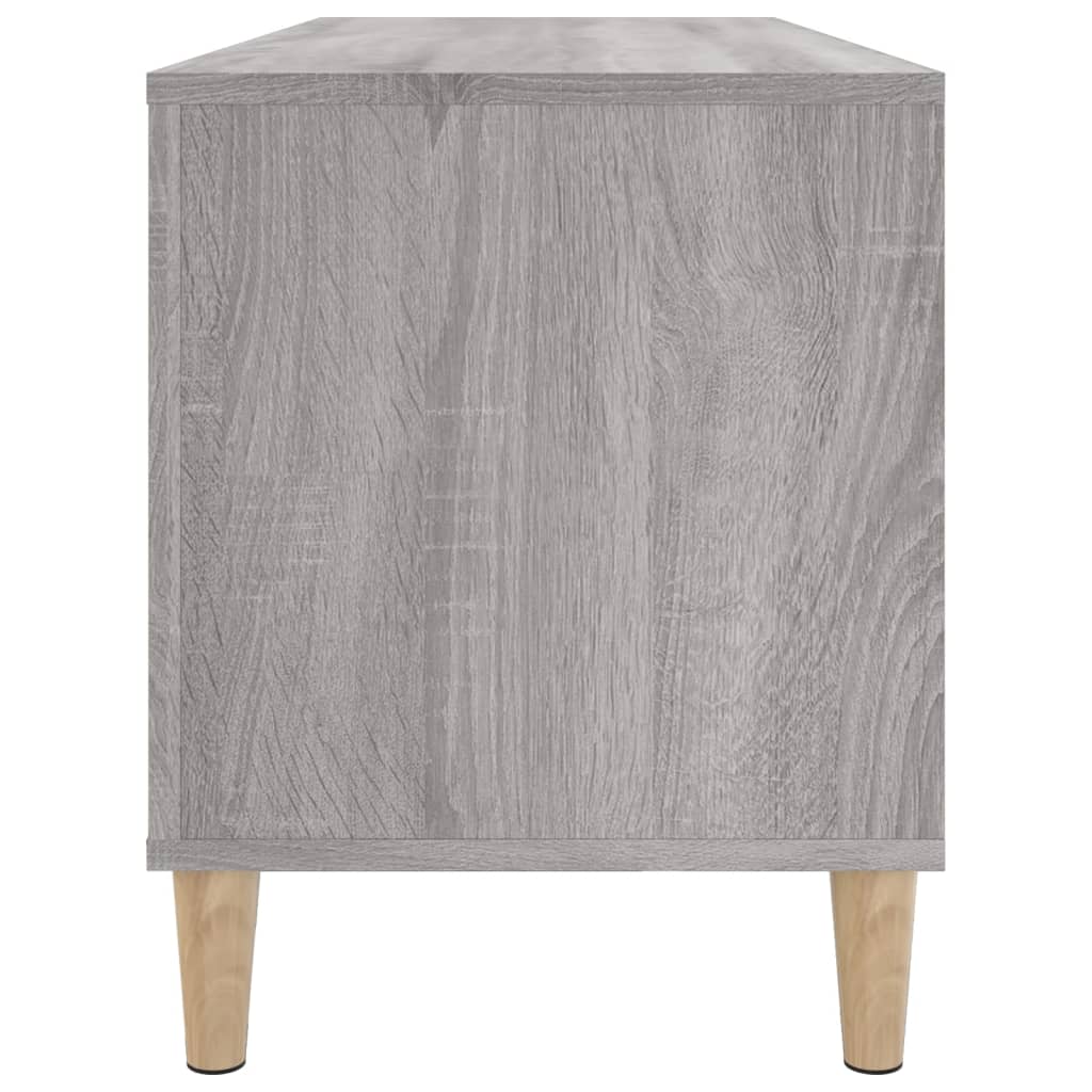 Platenkast 100x38x48 cm bewerkt hout grijs sonoma eikenkleurig