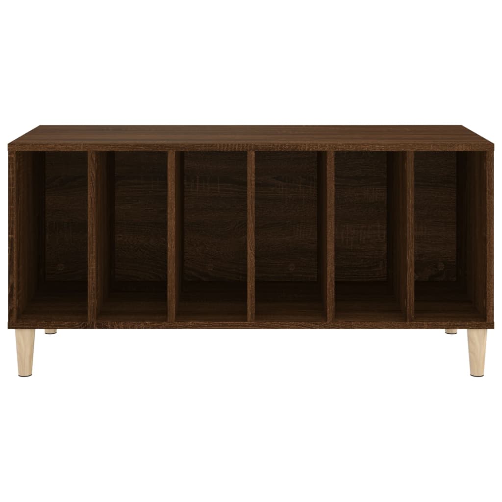 Platenkast 100x38x48 cm bewerkt hout bruin eikenkleur