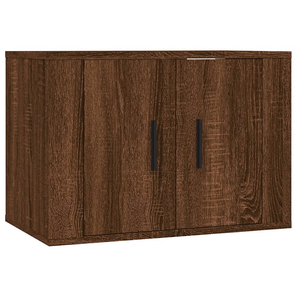 Tv-Wandmeubels 3 St 57X34,5X40 Cm Bruineikenkleurig