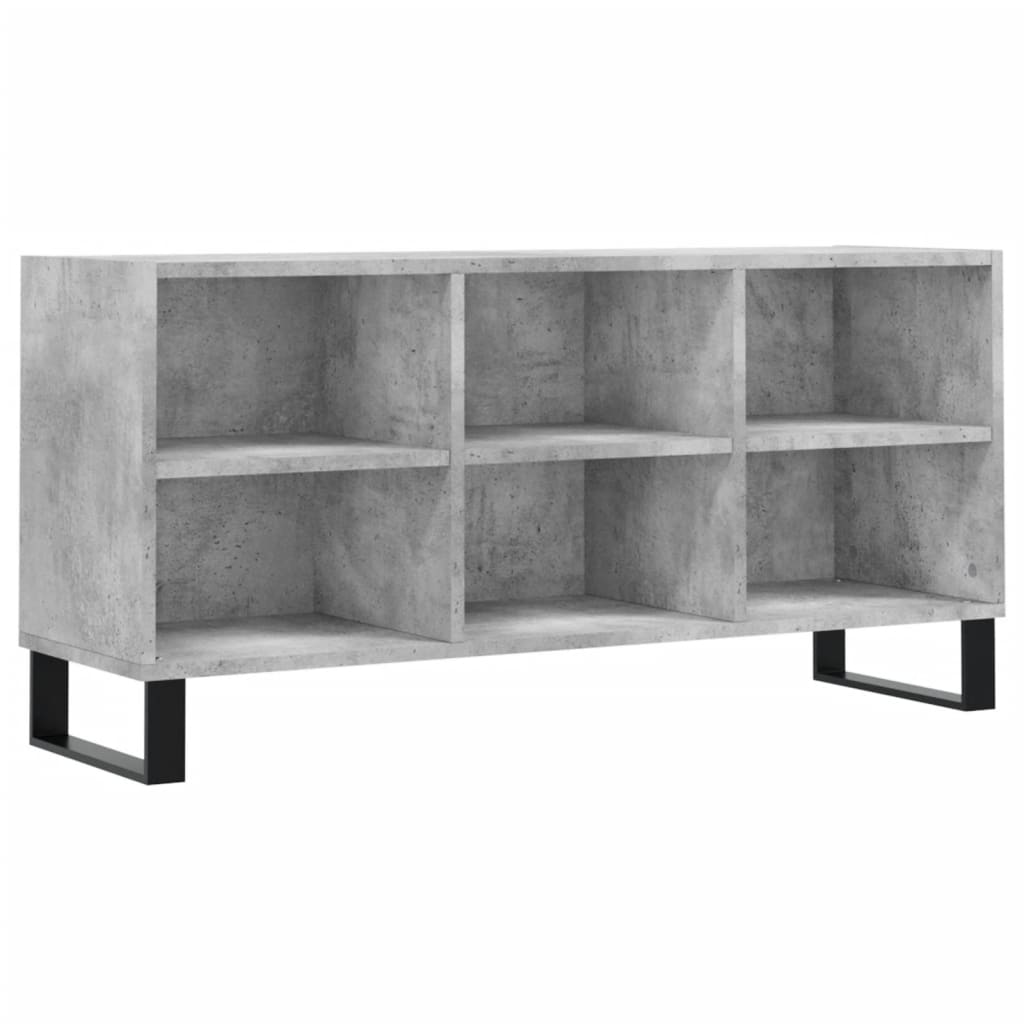 Tv-Meubel 103,5X30X50 Cm Bewerkt Hout Betongrijs