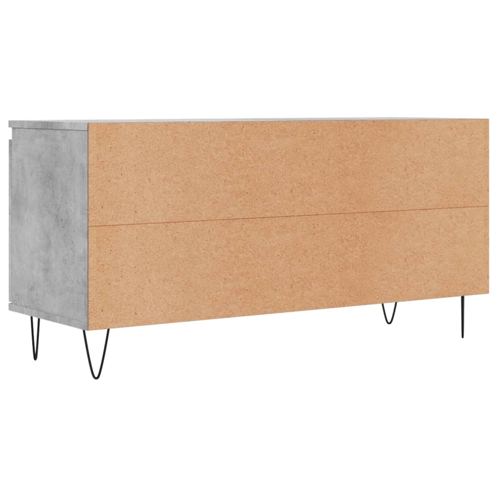 Tv-Meubel 104X35X50 Cm Bewerkt Hout Betongrijs