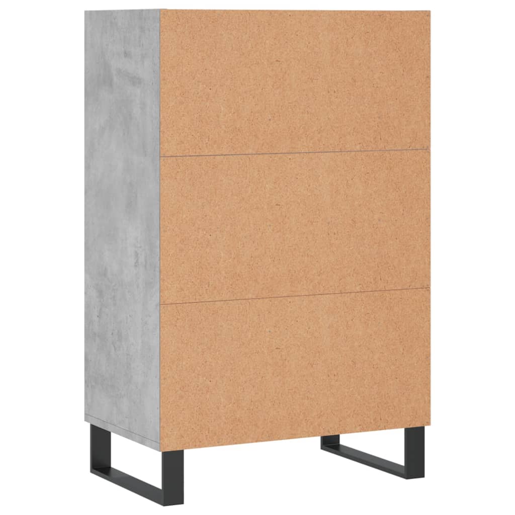 Hoge Kast 57X35X90 Cm Bewerkt Hout Betongrijs 1