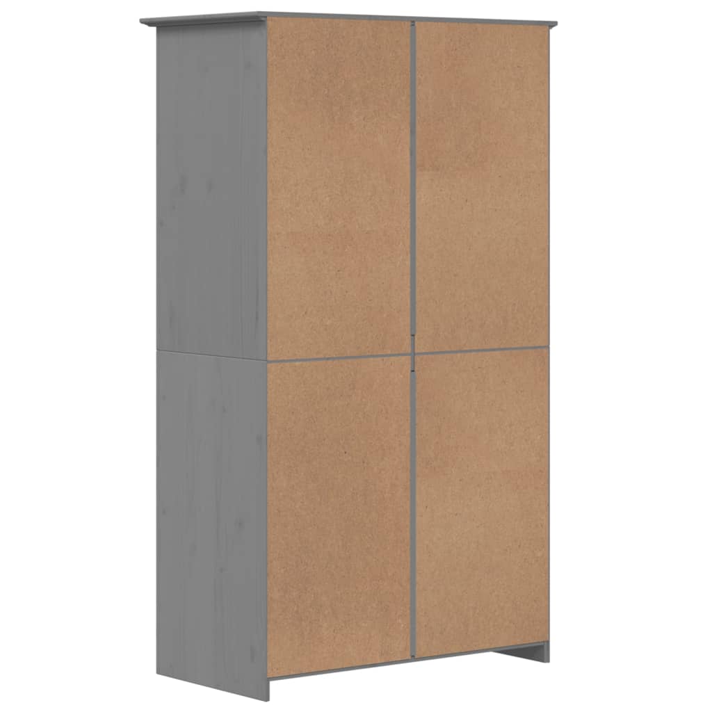 Kledingkast BODO 99x53,5x173 cm massief grenenhout grijs