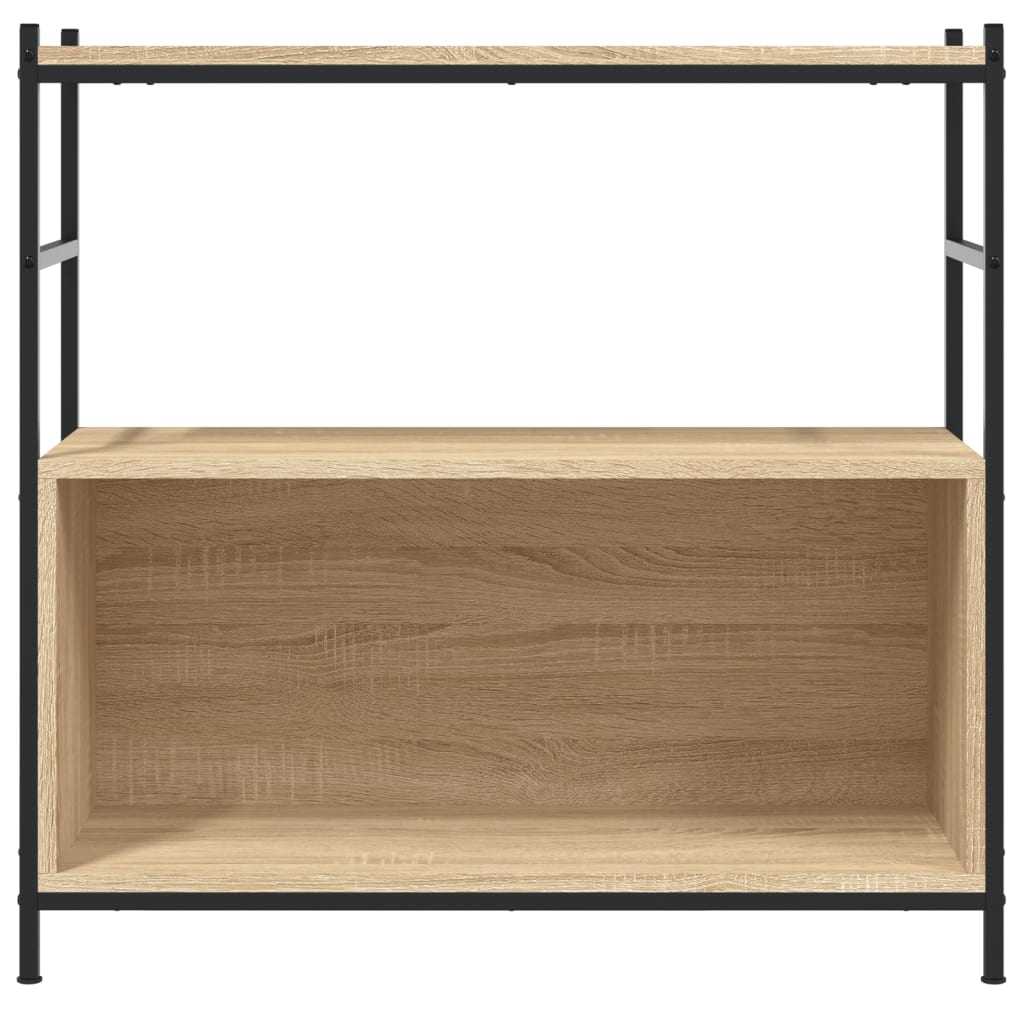 Boekenrek 80X30X78,5 Cm Bewerkt Hout En Ijzer Sonoma Eikenkleur