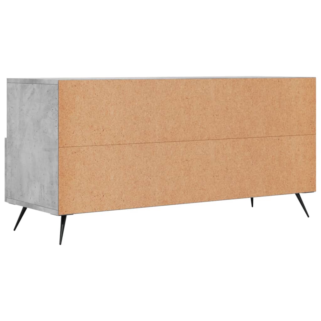 Tv-Meubel 102X36X50 Cm Bewerkt Hout Betongrijs