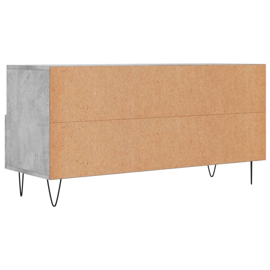 Tv-Meubel 102X36X50 Cm Bewerkt Hout Betongrijs